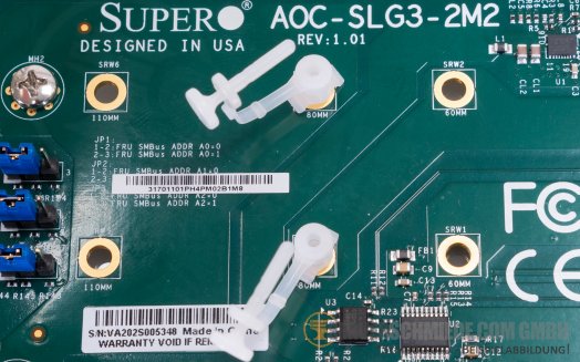 Supermicro NVMe 2x M.2 PCIe x8 Controller AOC-SLG3-2M2 +NEW+