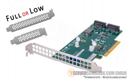 Supermicro NVMe 2x M.2 PCIe x8 Controller AOC-SLG3-2M2 +NEW+