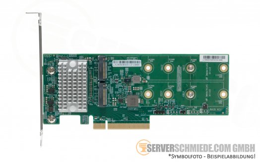 Supermicro 2x M.2 NVMe SATA PCIe x8 Raid Storage Controller AOC-SLG3-2H8M2 +NEW+