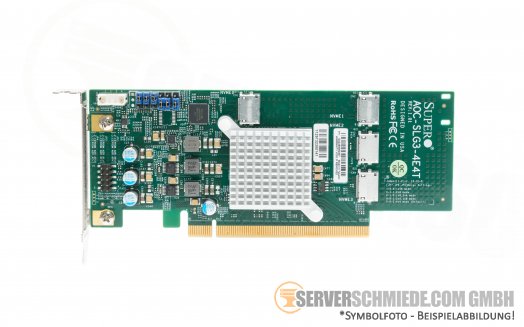 Supermicro NVMe 4x OcuLink SFF-8611 PCIe x16 HBA Storage Controller AOC-SLG3-4E4T +NEW+