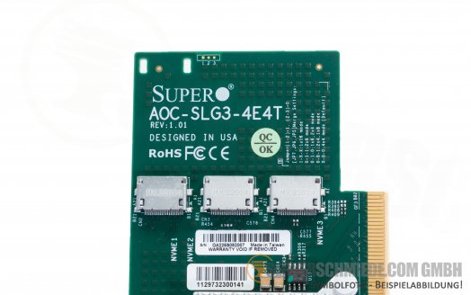 Supermicro NVMe 4x OcuLink SFF-8611 PCIe x16 HBA Storage Controller AOC-SLG3-4E4T +NEW+