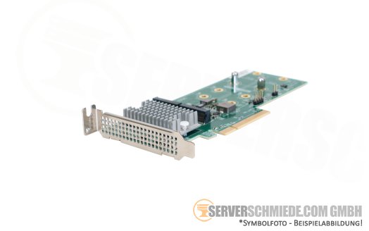 Supermicro NVMe SATA Hybrid 2x M.2 PCIe x8 Raid 0,1 Controller AOC-SLG3-2NM2-O +NEW+