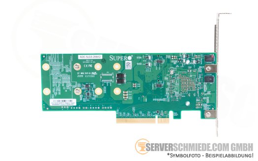 Supermicro NVMe SATA Hybrid 2x M.2 PCIe x8 Raid 0,1 Controller AOC-SLG3-2NM2-O +NEW+