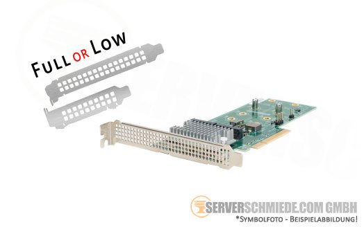 Supermicro NVMe SATA Hybrid 2x M.2 PCIe x8 Raid 0,1 Controller AOC-SLG3-2NM2-O +NEW+