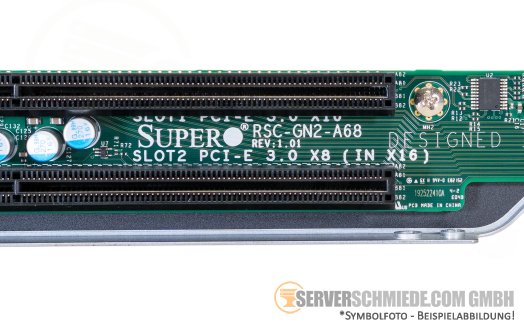 Supermicro Riser 1x x16 + 1x x8 PCIe 3.0 + OCuLink incl. cage 1029GQ-TNRT RSC-GN2-A68
