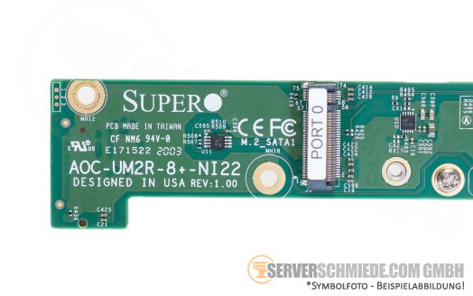 Supermicro Riser Card 1x x8 PCIe 3.0 + 2x M.2 SATA without cage CSE-119U AOC-UM2R-8+-NI22