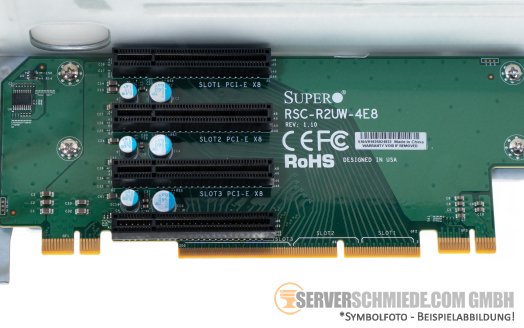 Supermicro Riser Card Board 2U 4x x8 PCIe 3.0 incl. cage CSE-829 X11 RSC-R2UW-4E8