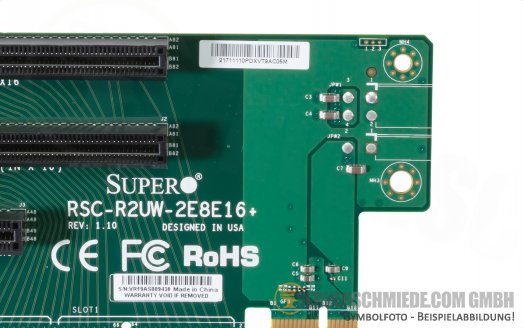 Supermicro Riser Card Board 3-Port 1x PCIe x16 3.0 (x8 lane) - 1x PCIe x16 3.0 - 1x PCIe x8 3.0  RSC-R2UW-2E8E16+ passend für X10DRU