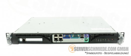 SuperMicro 5015B-MF-LN4 X7SBi Intel C2D 1,8GHz 4GB RAM Firewall Server 5x 1GbE LAN 19