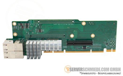 Supermicro Ultra Riser 2U 1x x16 + 1x x8 (internal) PCIe 3.0 + 4x 10 GbE RJ-45 without cage AOC-2UR6-i4XT