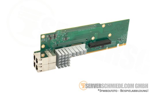 Supermicro Ultra Riser 2U 1x x16 + 1x x8 (internal) PCIe 3.0 + 4x 10 GbE RJ-45 without cage AOC-2UR6-i4XT