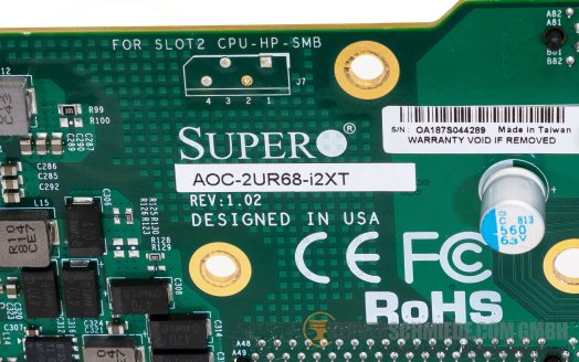 Supermicro Ultra Riser 2x x16 (1x x8 lanes) + 1x x8 (internal) PCIe 3.0 + 2x 10Gb RJ-45 without cage AOC-2UR68-i2XT