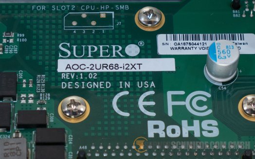 Supermicro Ultra Riser 2x x16 (1x x8 lanes) + 1x x8 (internal) PCIe 3.0 FP + 2x 10Gb RJ-45 + 2x 2,5