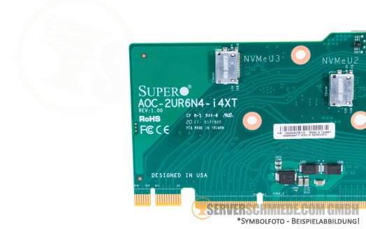 Supermicro Ultra Riser 4x 10 GbE X550-T4 4x NVMe U.3 OcuLink 1x PCie x16 AOC-2UR6N4-I4XT AOC-2UR6N4-I4XT-O