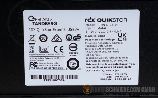 Tandberg Desktop RDX QuikStor Backup System Laufwerk USB 3.0 Datensicherung Ransomware-Schutz +NEW+