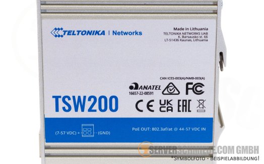 Teltonika TSW200 8x 1GbE Gigabit RJ-45 PoE 2x 1Gb LC duplex SFP optisch Desktop Hutschiene* Ethernet Network Switch unmanaged +NEW+