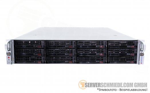 TrueNAS ZFS NAS Storage Server - Supermicro CSE-829U X10DRU-i+ 19" 2U 12x 3,5" LFF DDR4 ECC Raid 4x 10GbE X540 2x PSU