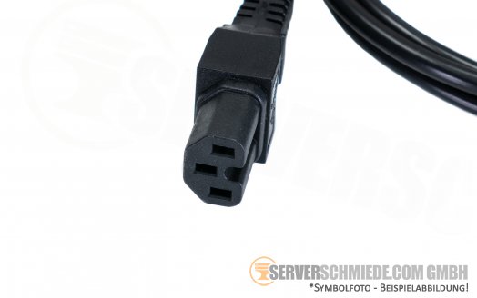Warmgeräte Kabel gerade C15 auf Buchse gerade C14, 2m